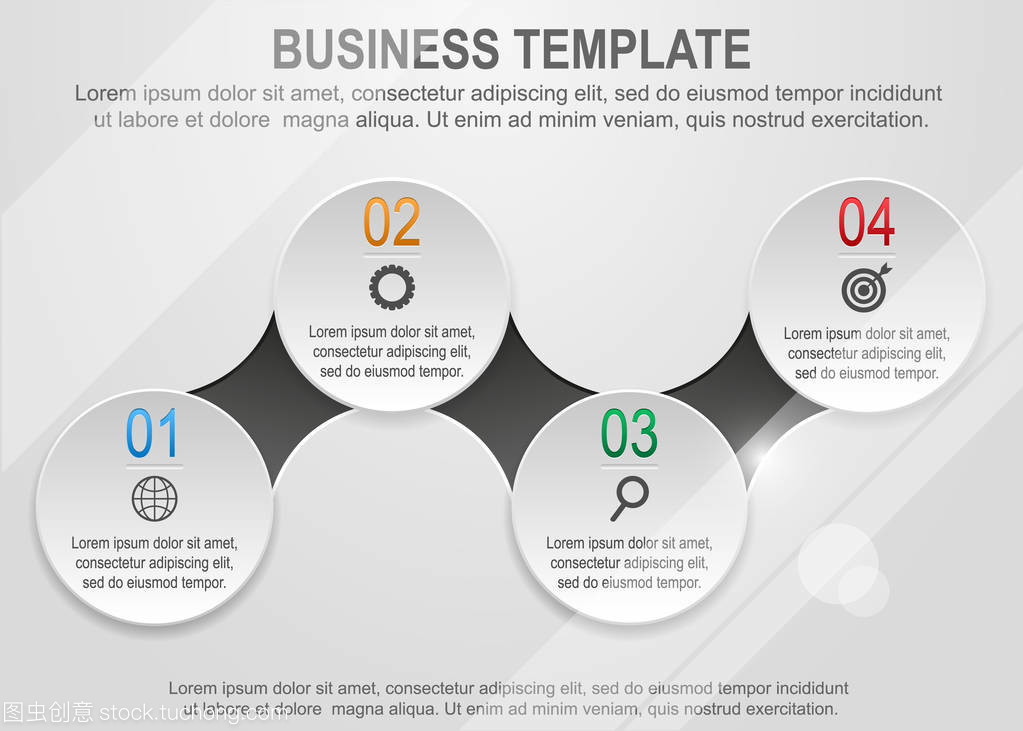 矢量商务信息图表模板 提升商务信息咨询的专业表达